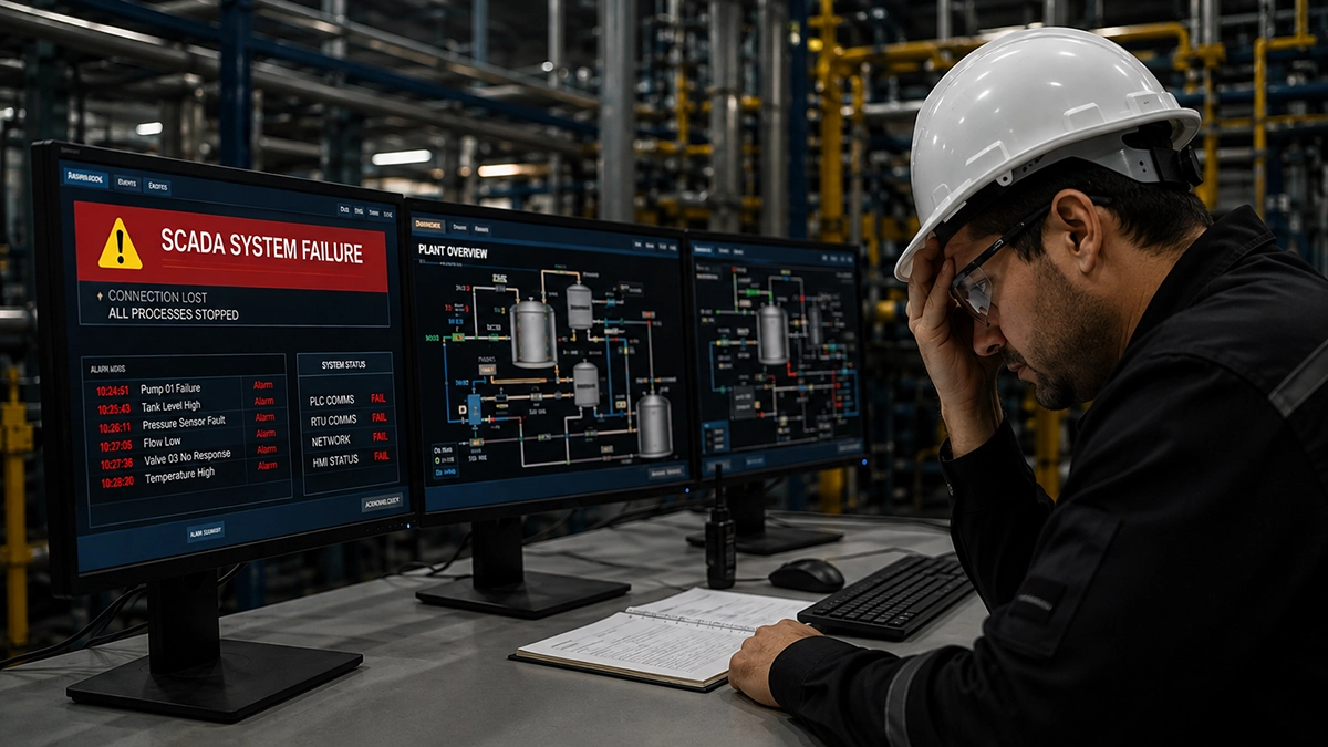 SCADA System Failures in Industrial Plants: Causes, Diagnostics & Repair